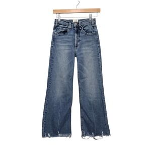 McGuire Denim Benni Wide Leg Jeans Medium Wash Raw Hem High Rise Size 25 F98882